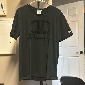 Black Champion shirt with fuzz